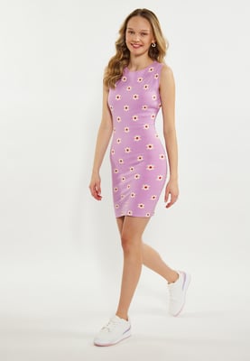 Mymo Jurk Dames PAARS ROOM ROOD