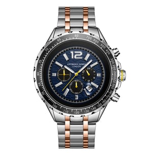 Handmonterad Anthony James Limited Edition Chronograph Racer Blue-klocka