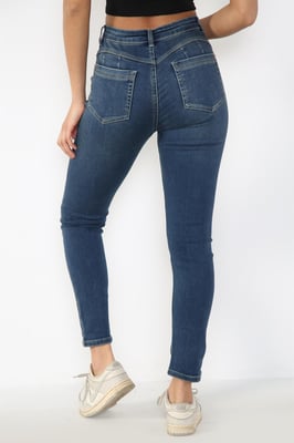 Dames Magic Shaping Skinny Fit Jeans met hoge taille in blauw