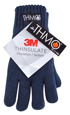 Childrens Thinsulate Gloves for Winter | THMO | Boys & Girls Knitted Thermal Full Finger Gloves for Kids - Blue