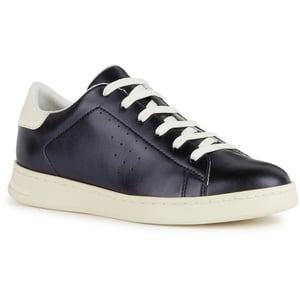 Geox D Jaysen B Leather Women's Dark Jeans/Optic White Trainers