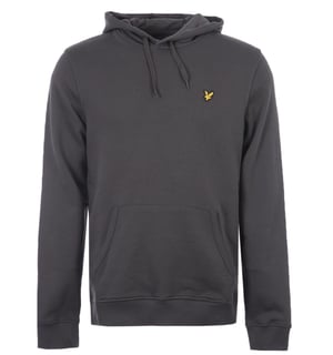 Lyle & Scott hoodie van biologisch katoen - Gunmetal