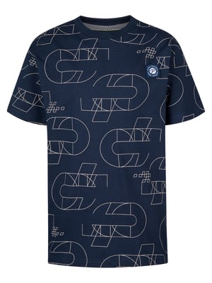 Petrol Industries - Jongens All-over Print T-shirt Marlinview - Blauw