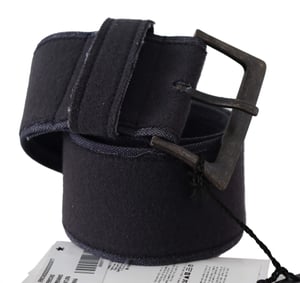 Ermanno Scervino Women's Black Leather Wide Buckle Waist Luxury Belt