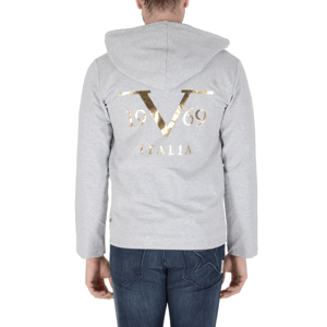 19V69 Italia Mens Hoodie Light Grey THOMAS LIGHT GREY