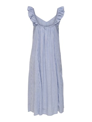 ONLY gestreepte jurk ONLALLIE lichtblauw/wit
