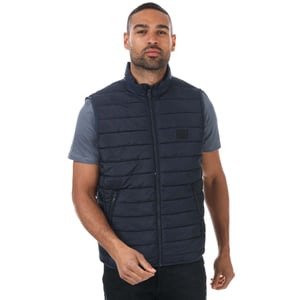 Men's Jack Jones Wing Body Warmer Gilet in Navy