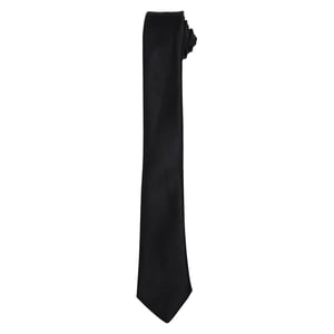 Premier Unisex Slanke Stropdas Volwassenen (Zwart)