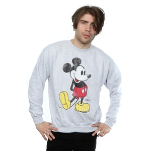 Disney Heren Mickey Mouse Classic Kick Sweatshirt (Heide Grijs)