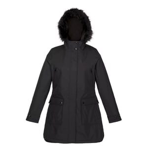 Regatta Womens/Ladies Sabinka Faux Fur Trim Parka (Black)