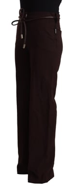 Patrizia Pepe Vrouwen Zwarte Hoge Taille Rechte Formele Broek