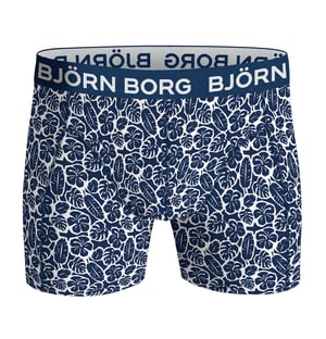 Björn Borg - 3 Par Herr Cotton Rich Comfort Stretch Fit Boxershorts - Blå Mix