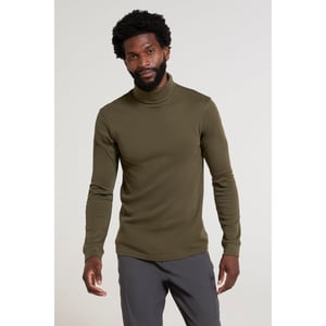 Mountain Warehouse Heren Meribel Katoenen Thermo Top (Kaki Groen)