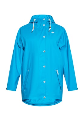 Schmuddelwedda Ronde regenjas Dames Cyaan blauw