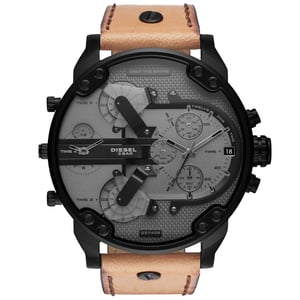 Diesel DZ7406 Mr. Daddy 2.0 Chronograaf Bruin Leer Herenhorloge