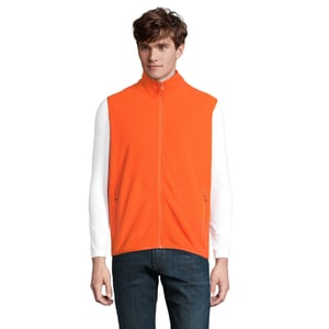 SOLS Uniseks Fleece Bodywarmer met rits voor volwassenen (Oranje)