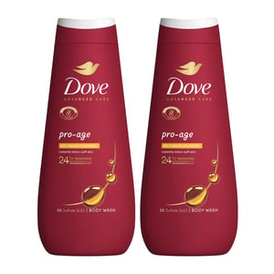 Dove Advanced Care Body Wash Pro Age for 24Hrs Renewing Micromoisture 400ml, 2pk