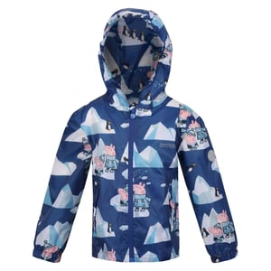 Regatta Barns Penguin Peppa Pig Packaway Vattentät Jacka (Rymdblå/Arktisk Blå)