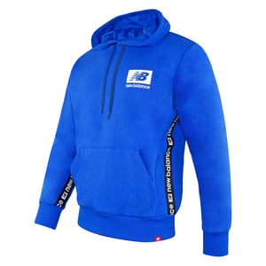 New Balance Långärmad Laser Blue Pullover Men Essentials ID Hoodie MT13516 LSB