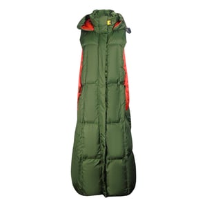 Parajumpers Lory Green Vest Down Jacket med lång huva