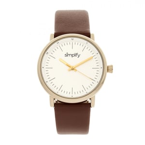 Vereenvoudig het 6200 horloge met leren band