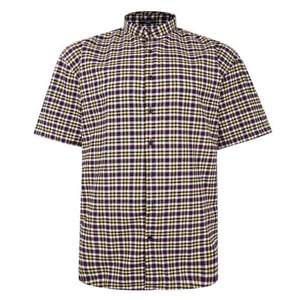 Mens Fitz Gerald Big Size Casual Short Sleeve Cotton Checked King