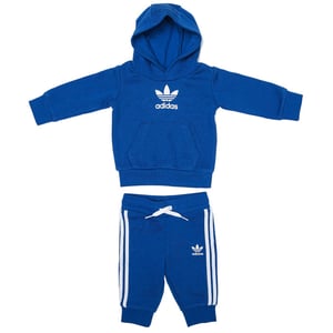 Boy's adidas Originals Baby Trefoil Hoody Set in royal white