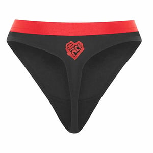 Nicce Contrasterende Tailleband Zwart Dames Hart String Ondergoed 211 2 15 08 0043