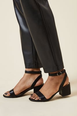 Dorothy Perkins Womens Strappy Heel Gold Mid Block Open Toe Day to Night Buckle