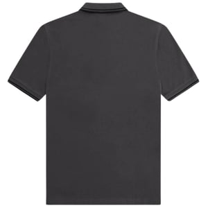 Fred Perry zwart grijs poloshirt met dubbele getipte kraag
