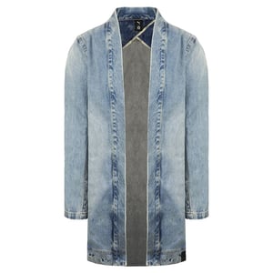 Puma x XO Långärmad Bleached Denim Kimono för herr 575584 77