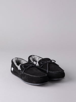 Men's Sheepskin Moccasins in Black