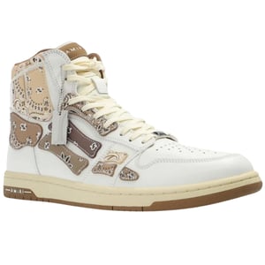 Amiri Bandana Skel Top hoge witte sneakers