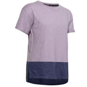 Under Armour Kortärmad Crew Neck Lila Dam Charged T-Shirt 1355585 554