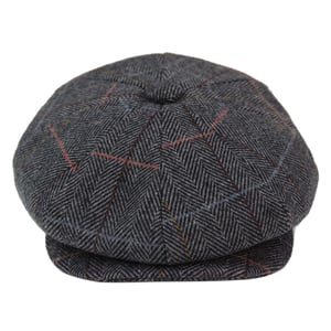 Mens Peaky Blinders Herringbone Flat Hat