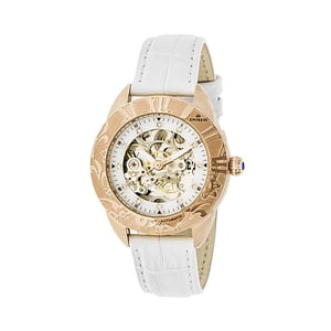 Keizerin Godiva automatisch MOP horloge met leren band