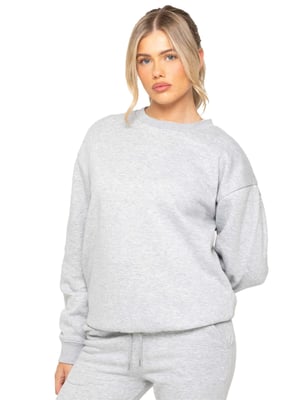 Enzo Womens Oversized Sweatshirt - Grey