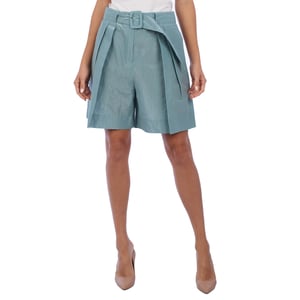Plisserade shorts med hög midja 5NP41T Dam