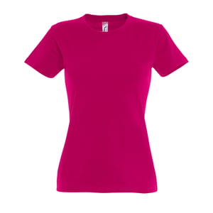 SOLS Dames/dames Imperial Heavy Short Sleeve T-Shirt (Fuchsia)