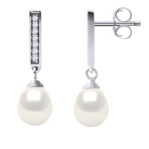 Oorbellen Joailerie Zoetwater Parels White Peren 6-7 mm 925