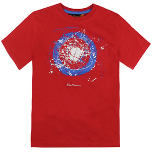 Ben Sherman Röd T-shirt med Target-tryck för barn