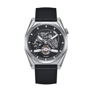 Heritor Automatic Amadeus semi-skelet lederen bandhorloge