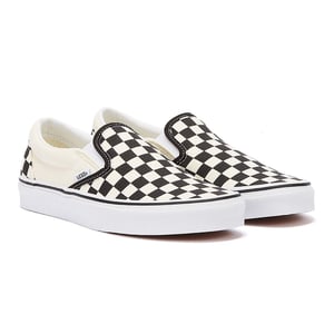 Vans Classic Slip-On Unisex Svart Vit Checkboard Canvas Skate Trainers