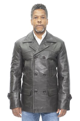Heren rundleer Peacoat-Krakau