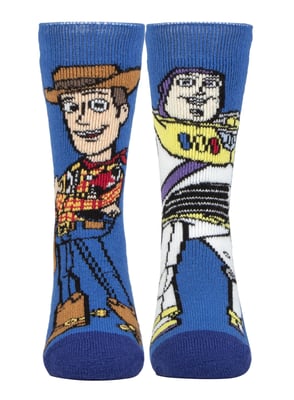 Kids Toy Story Thermal Socks | Heat Holders | Winter Novelty Socks for Boys & Girls | Woody & Buzz, Jessie & Bullseye - Woody & Buzz