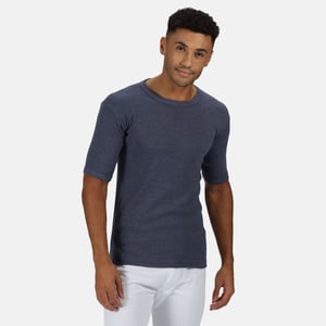 Regatta Mens Thermal Underwear Short Sleeve Vest / T-Shirt (Denim Blue)