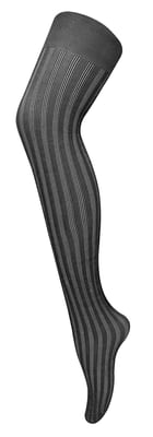 Sock Snob Dames80 denier ondoorzichtig patroon panty's - Geribbeld B / w