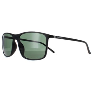 Calvin Klein CK22558S 002 mat zwart groene zonnebril