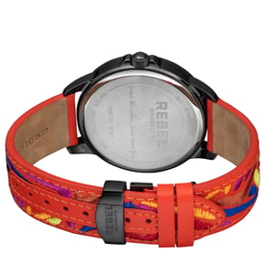 Rebel Womens Dumbo Coral Dial Leather Watch