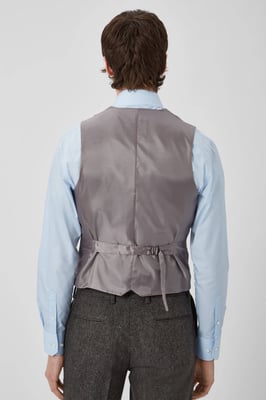 Uptown Slim Fit Brown Wool Waistcoat